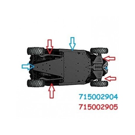 PROT. SKIDPLATE BRP. SSV.  X3 XDS. KIT.