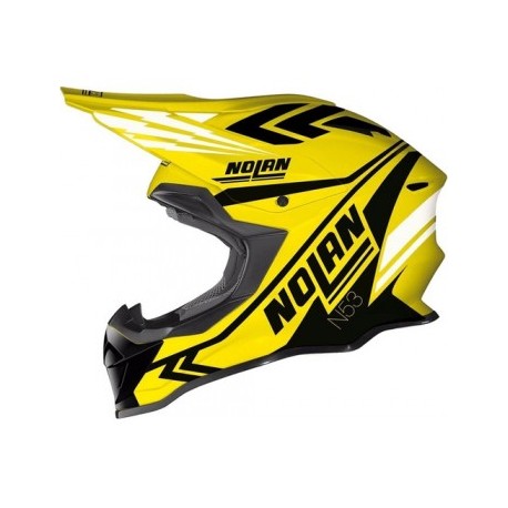 CASCO NOLAN N53 CROSS AMA/NEGRO 2XL