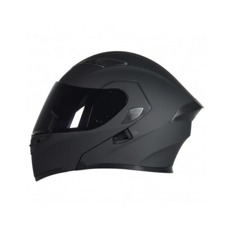 CASCO R7 RACING ABAT. NEGRO MATE C/LED 2XL