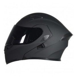 CASCO R7 RACING ABAT. NEGRO MATE C/LED S