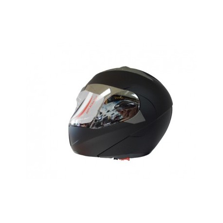 CASCO R7 RACING ABAT. NEGRO MATE MICA IRIDIUM