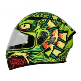 CASCO R7 RACING ABAT. REPTIL VE/AM/ROJO 2XL