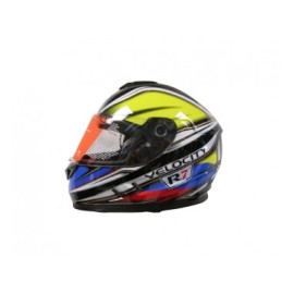 CASCO R7 RACING NE/AM/AZUL XL