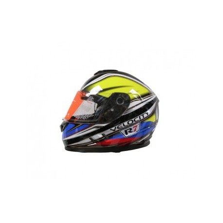 CASCO R7 RACING NE/AM/AZUL XL