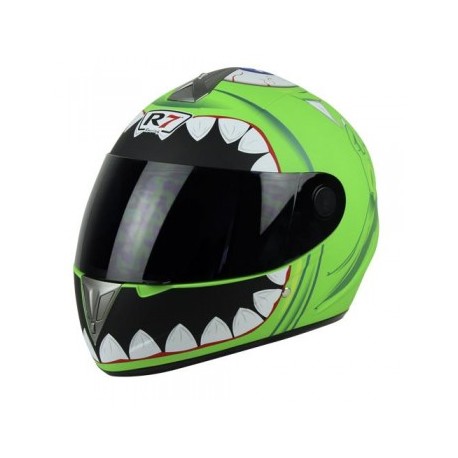 CASCO R7 RACING VERDE MATE MICA POL. L