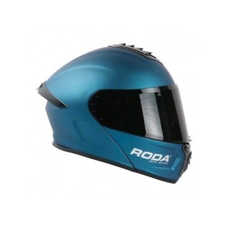 CASCO RODA PILOT ABAT. AZUL METAL  L