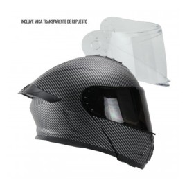 CASCO RODA PILOT ABAT. NEGRO CARBON L