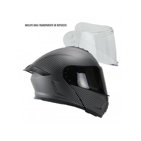 CASCO RODA PILOT ABAT. NEGRO CARBON L