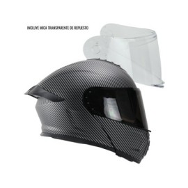 CASCO RODA PILOT ABAT. NEGRO CARBON XL