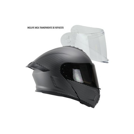 CASCO RODA PILOT ABAT. NEGRO CARBON XL