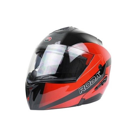 CASCO RODA REVENGE ABAT. NE/ROJO 2XL