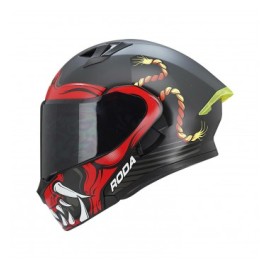 CASCO RODA RUSH ABAT. ROJO MATE L