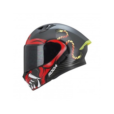 CASCO RODA RUSH ABAT. ROJO MATE L