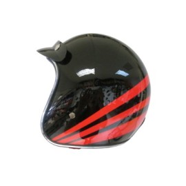 CASCO RODA VINTAGE NE/ROJO XL