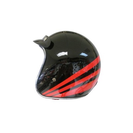 CASCO RODA VINTAGE NE/ROJO XL