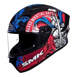 CASCO SMK SAMURAI MA253 RO/AZUL MATE 2XL