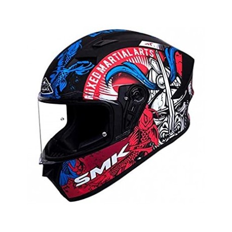 CASCO SMK SAMURAI MA253 RO/AZUL MATE 2XL