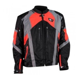 CHAM. R7 RACING TEXTIL NE/ROJO 2XL