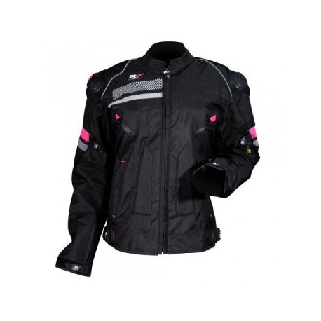 CHAM. R7 RACING TEXTIL NE/ROSA LADY XL