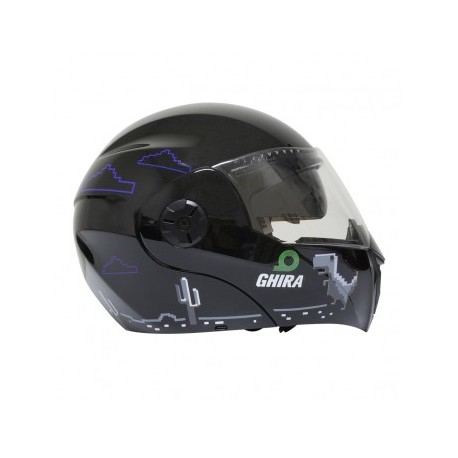 CASCO GHIRA KIDS ABAT. GRAFICO NEGRO