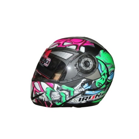 CASCO IRON ABAT. IR-105 VERDE NEON M